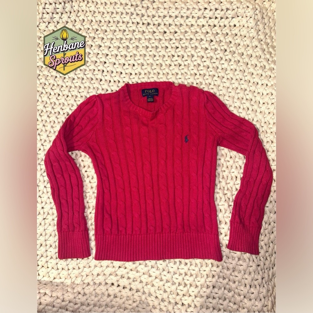 Polo by Ralph Lauren Kids Magenta Knit Sweater